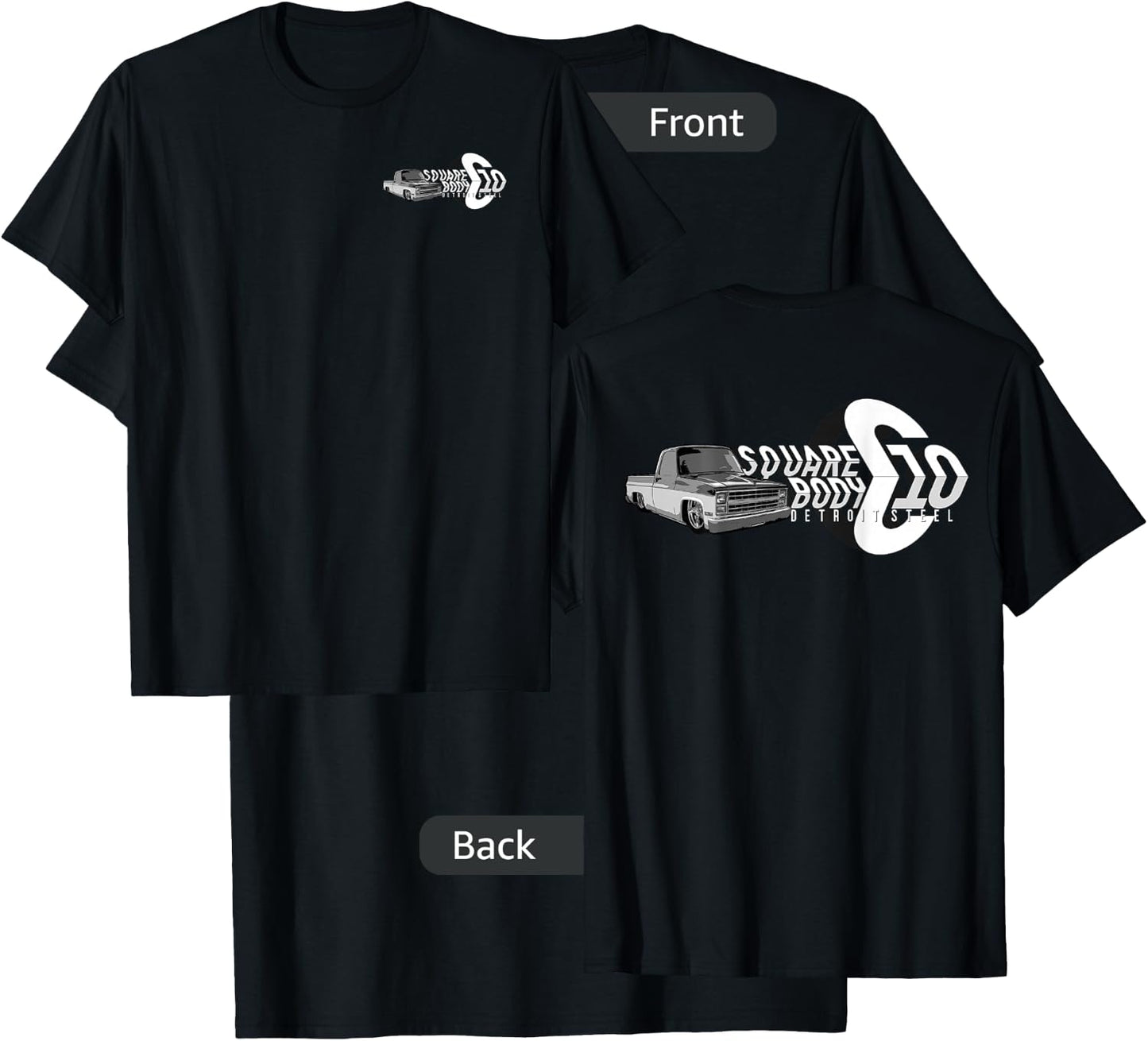 Squarebody Classic Square body C10 Detroit Steel T-Shirt - T-Shirt | Black
