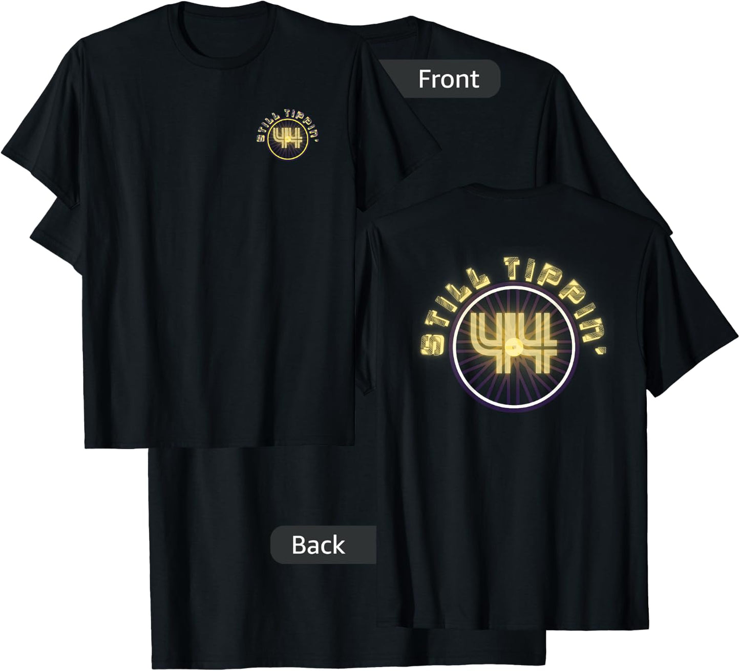 Still Tippin - 44's - Chrome Gold Plated Rims T-Shirt - T-Shirt | Black