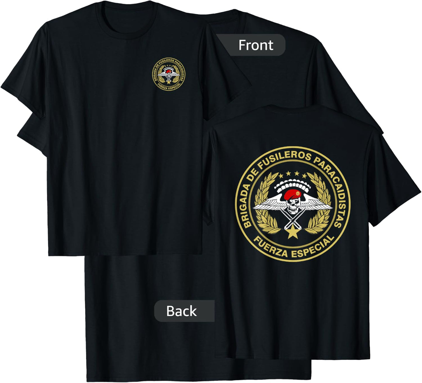 Mexico Parachute Rifle Brigade Paratrooper Airborne T-Shirt - T-Shirt | Black