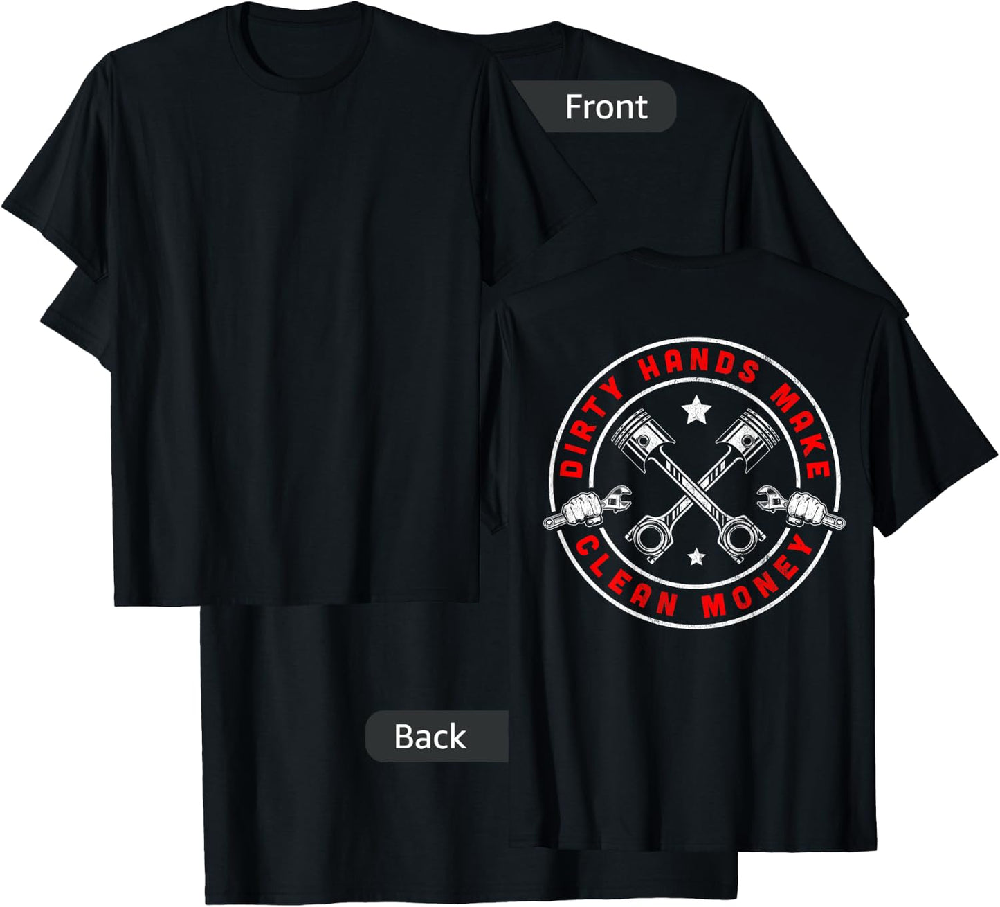 My Hands May Be Dirty But My Money Is Clean Mechanic Repair T-Shirt - T-Shirt | Black
