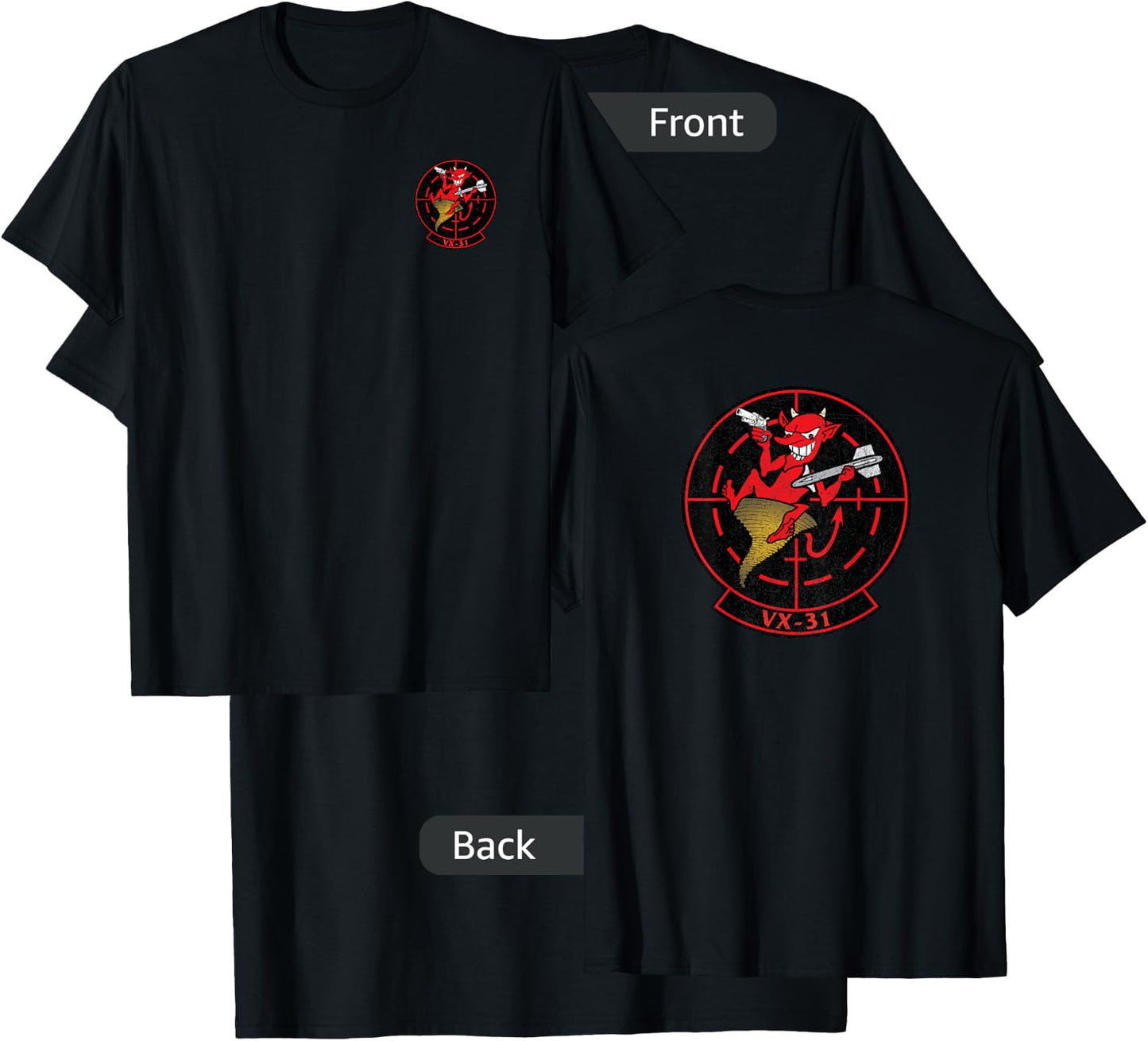 Air Test And Evaluation Squadron VX-31 DUST DEVILS T-Shirt - T-Shirt | Black