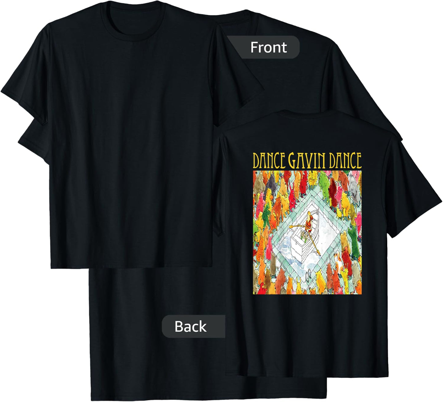 Dance Gavin Dance merch - Dance Gavin Dance - DESIGN ON BACK T-Shirt - T-Shirt | Black