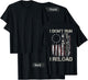 Gun American Flag I Don't Run I Reload I Dont Run (on back) T-Shirt - T-Shirt | Black