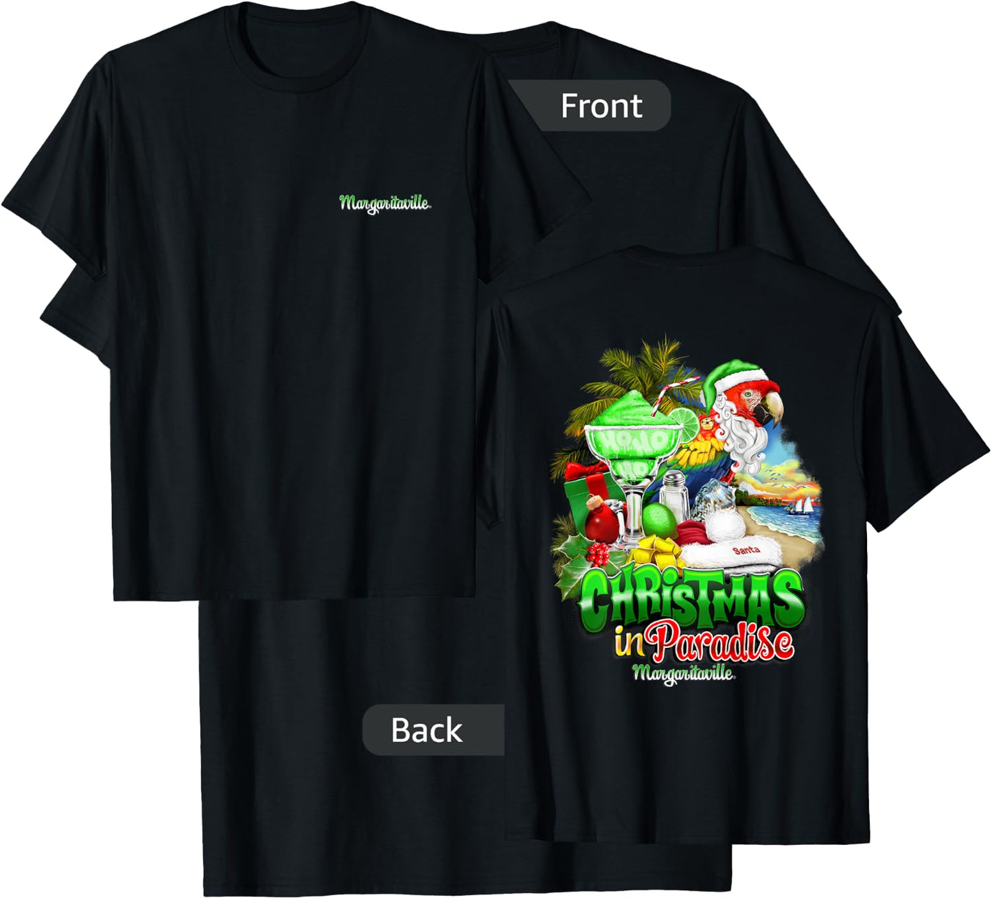 Christmas in Paradise T-Shirt - T-Shirt | Black