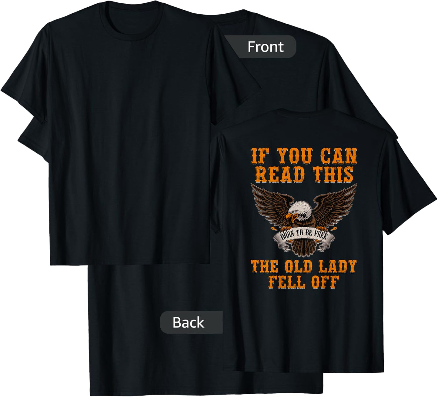 If You Can Read This The Old Lady Fell Off T-Shirt - T-Shirt | Black