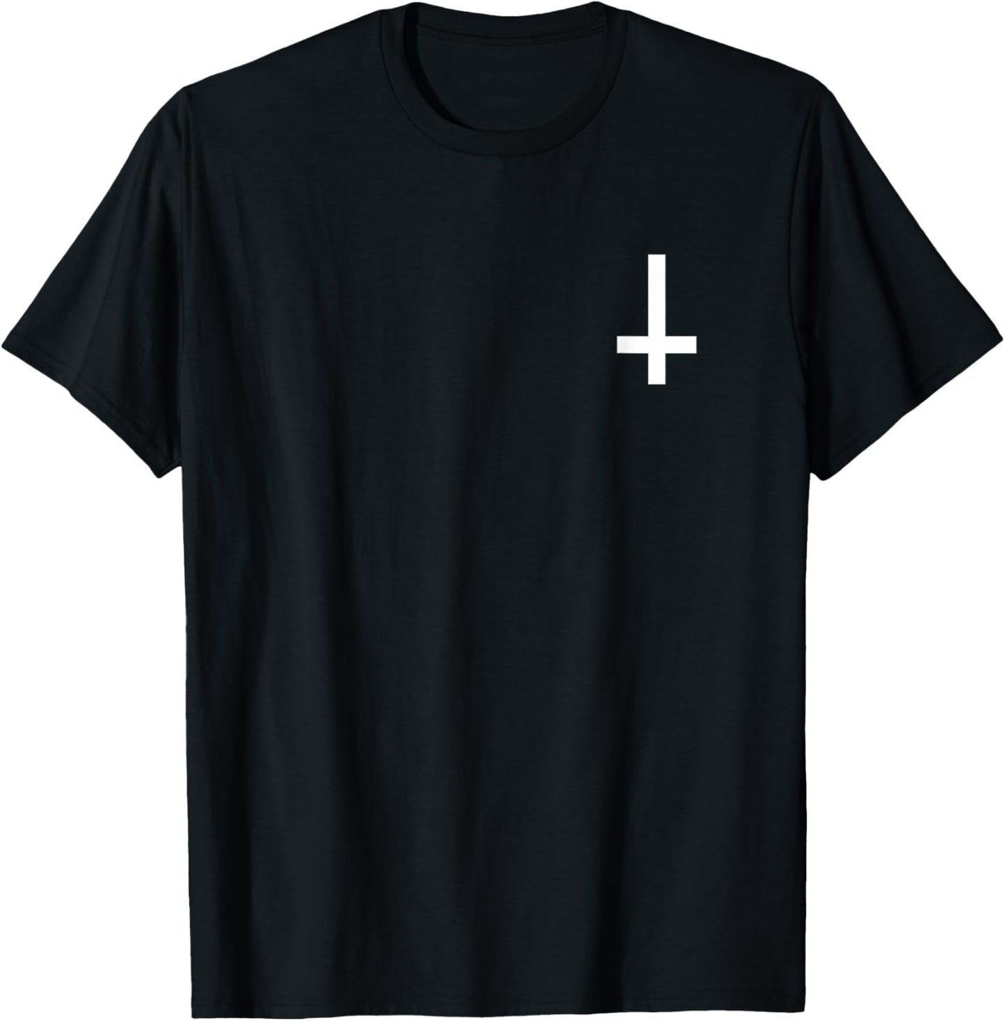 Inverted Cross Upside Down Satan Antichrist Atheist T-Shirt - T-Shirt | Black