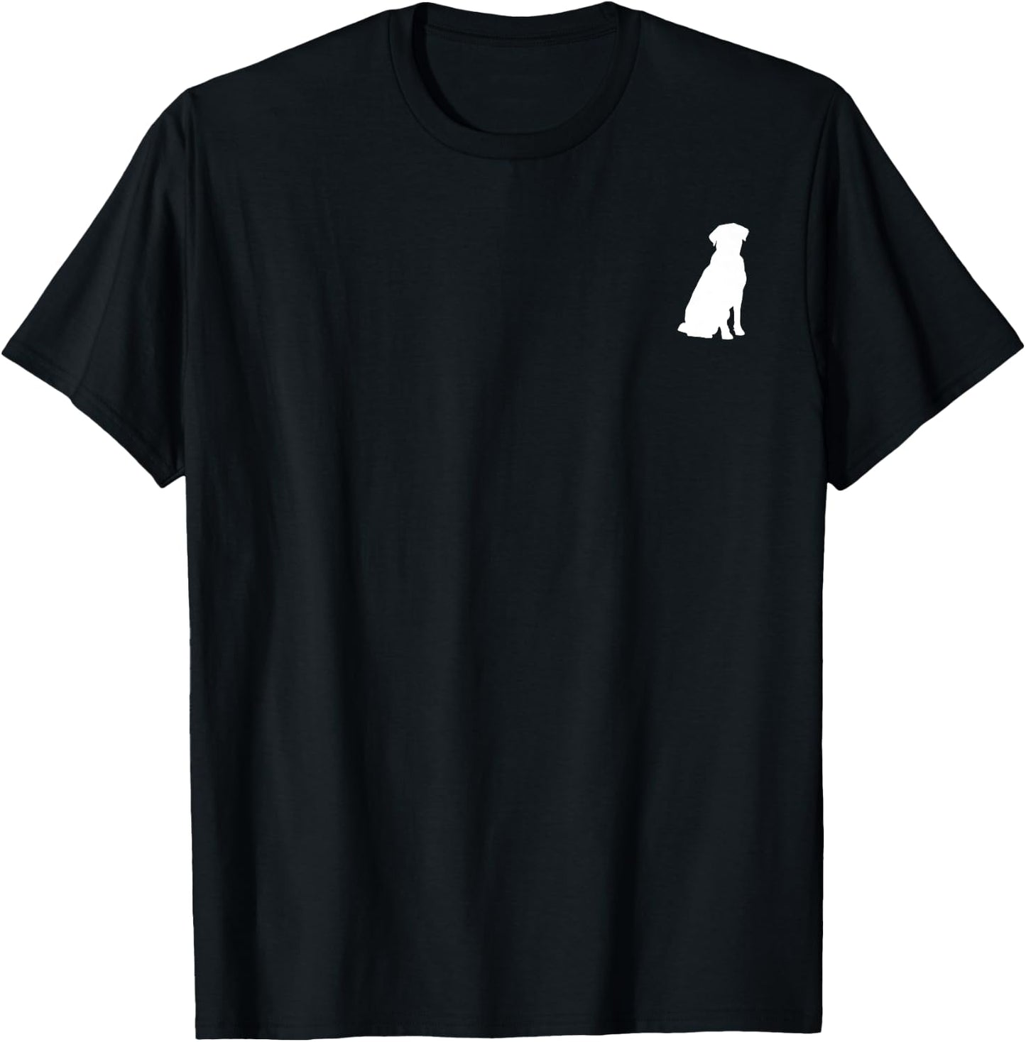 Dog Shirt - Silhouette On Pocket Area - Labrador Retriever T-Shirt - T-Shirt | Black