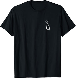 Fishing Hook Fisher Outing Fishing Logo Fishing T-Shirt - T-Shirt | Black