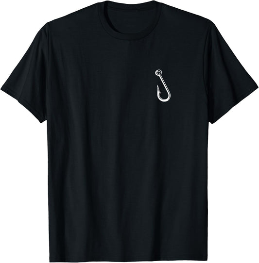 Fishing Hook Fisher Outing Fishing Logo Fishing T-Shirt - T-Shirt | Black