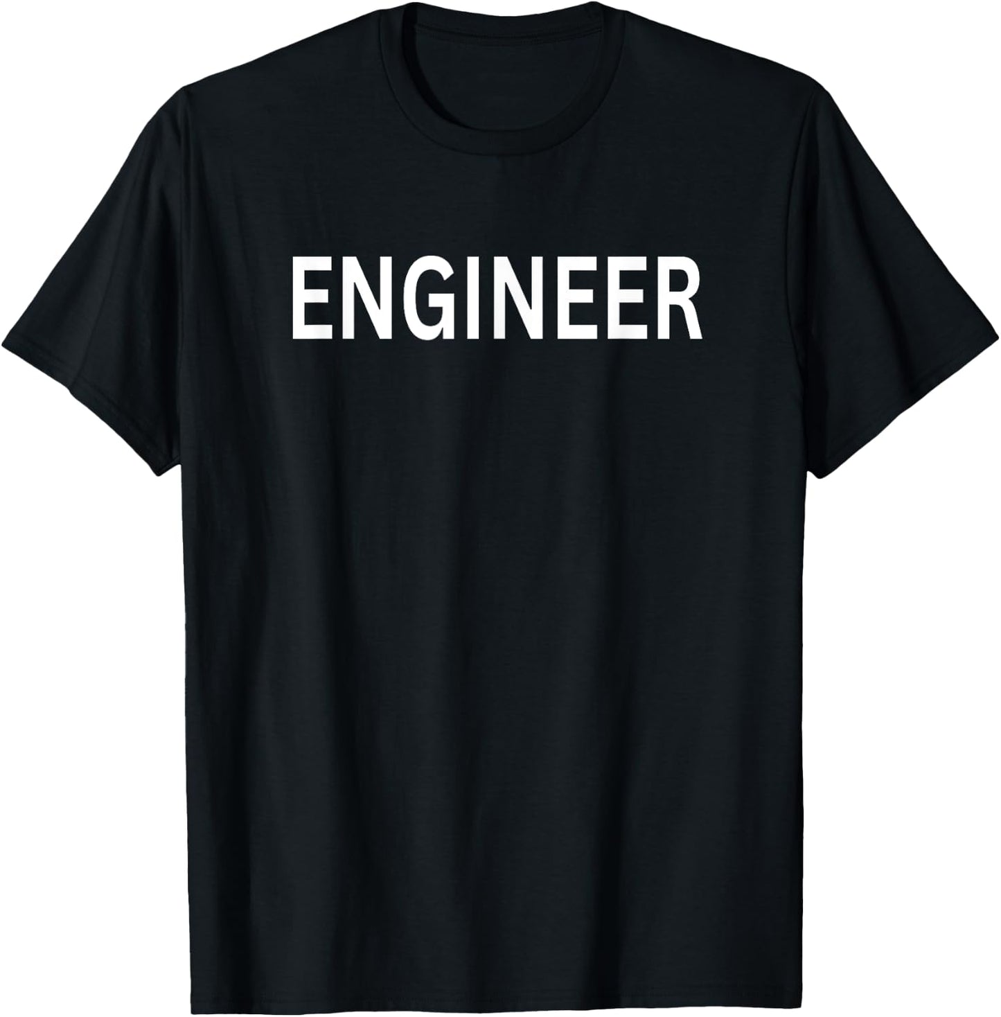 ENGINEER Women's Modern Classic Black Cotton 60% Polyester 40% Short Sleeve , Small T-Shirt - T-Shirt | Black