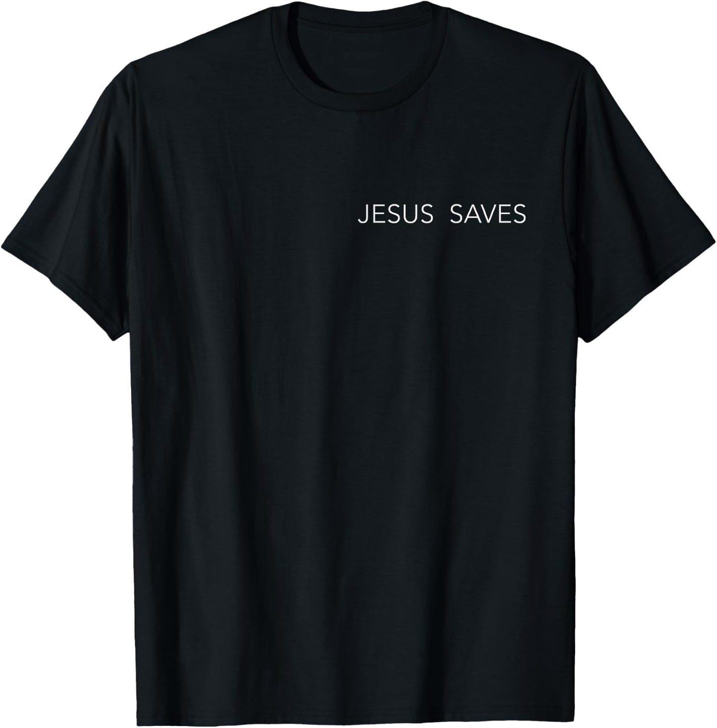 Jesus Saves Minimalist Christian T-Shirt - T-Shirt | Black