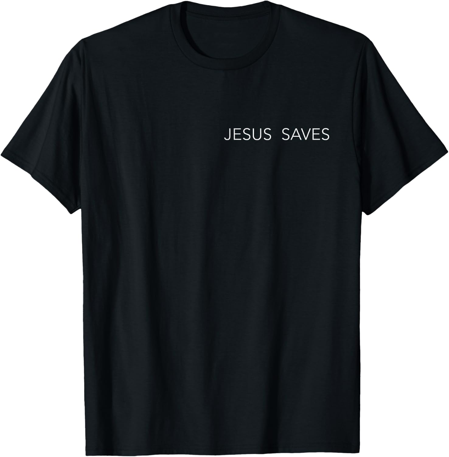 Jesus Saves Minimalist Christian T-Shirt - T-Shirt | Black
