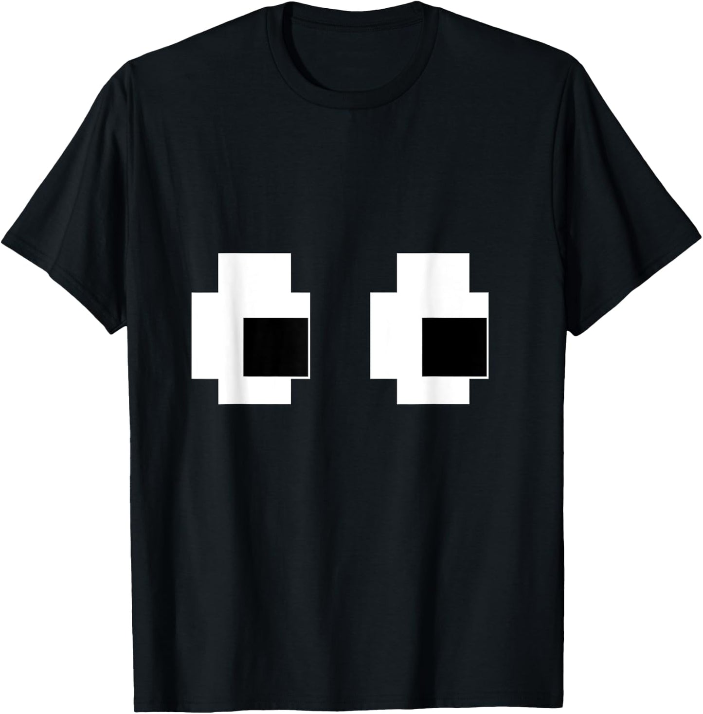 Retro Arcade Game Ghost Eyes 80s Halloween Group Costume T-Shirt - T-Shirt | Black