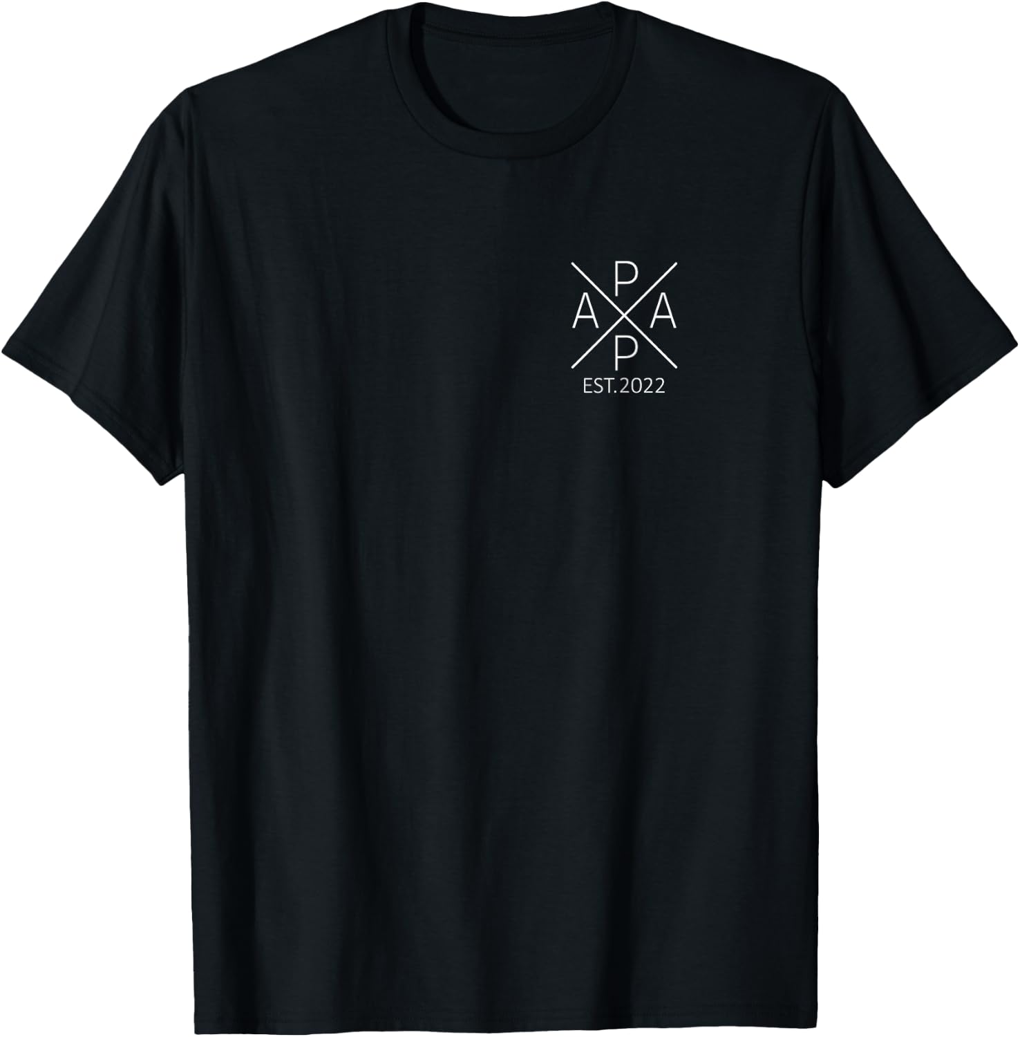 Proud Papa Est. 2022 Father 2022 promoted to Papa 2022 T-Shirt - T-Shirt | Black