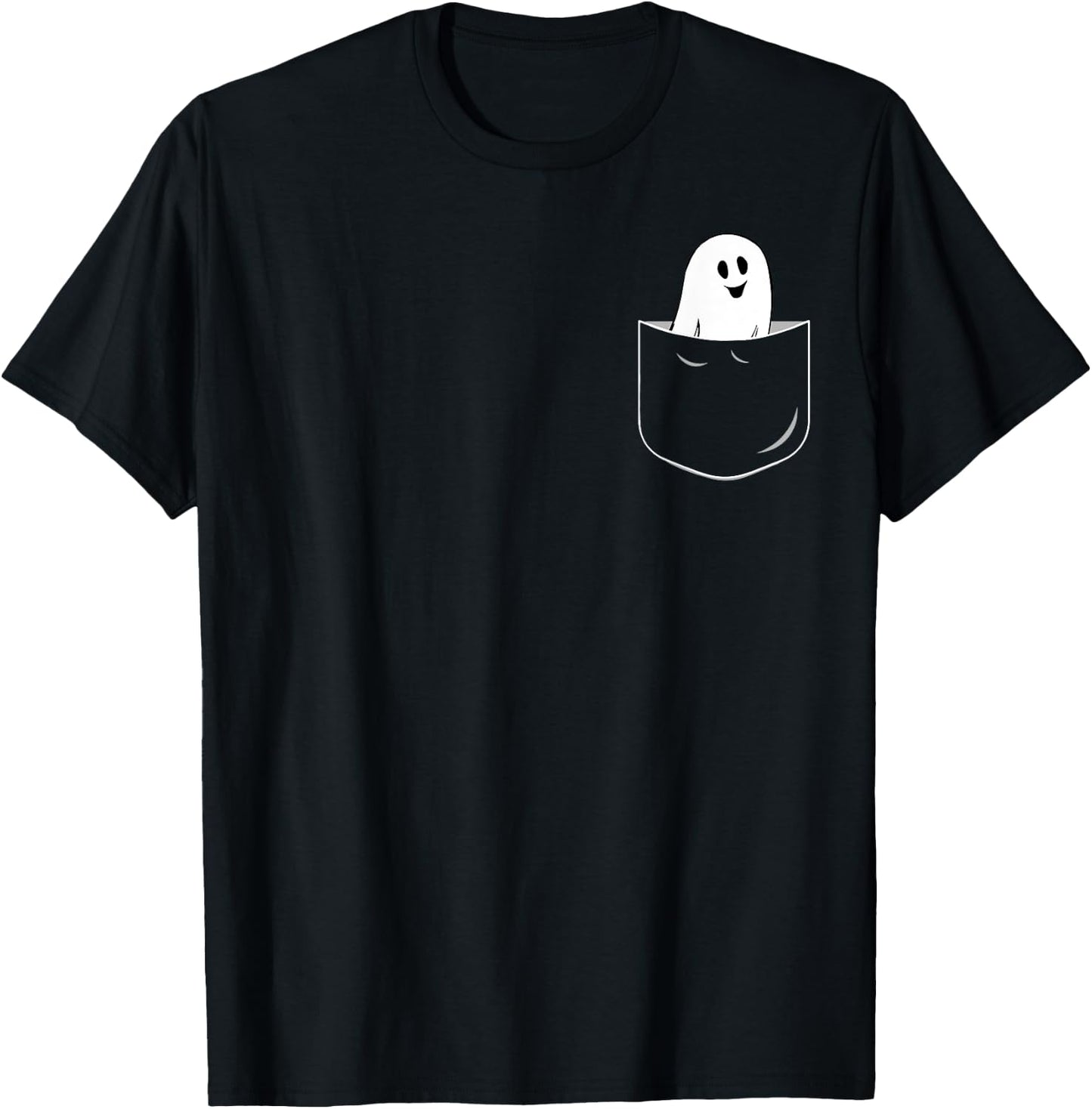 Pocket Cute Little Ghost Boo Halloween Costume T-Shirt - T-Shirt | Black