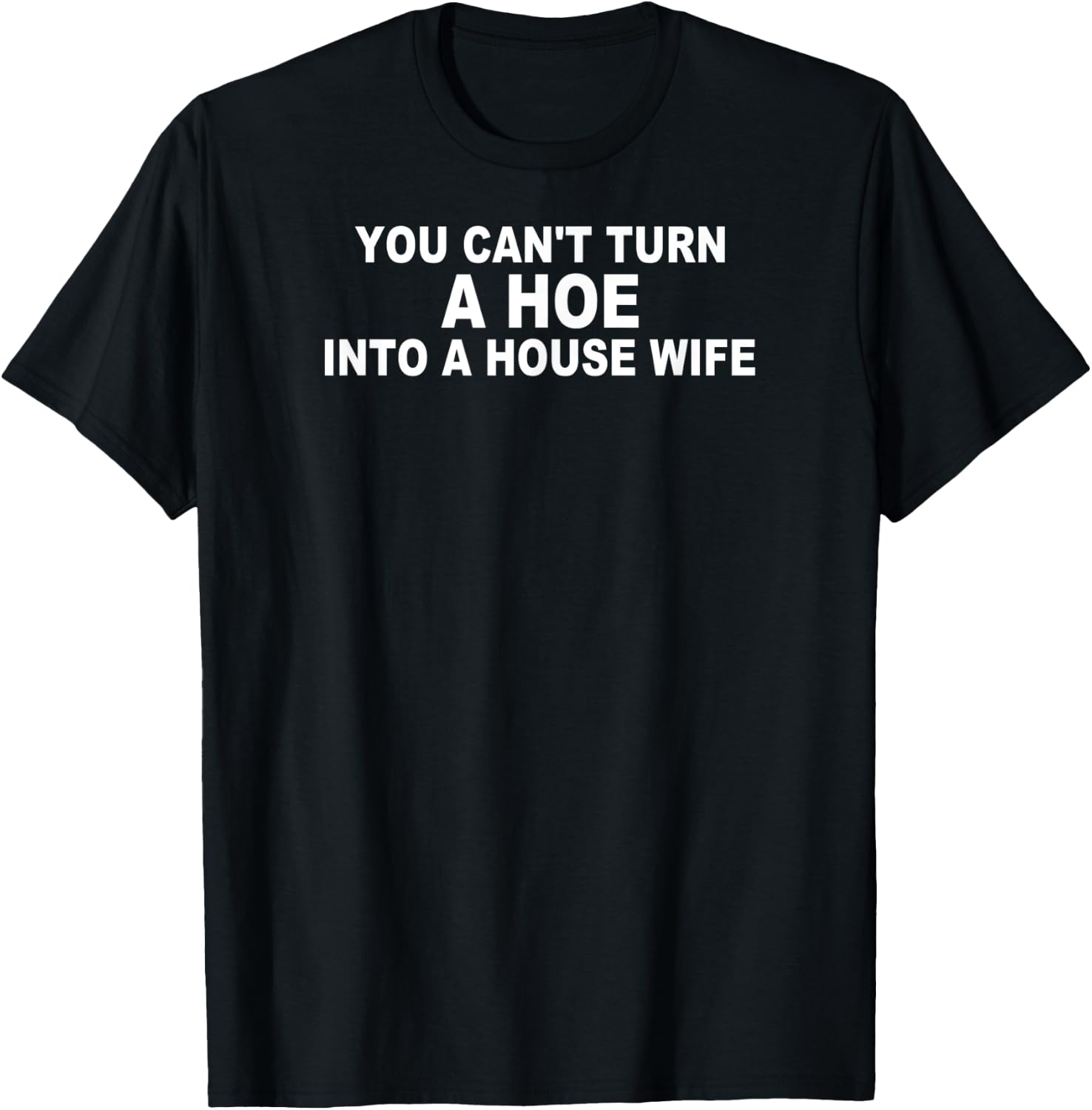 You Can't Turn A Ho Into A House Wife Housewife Gift T-Shirt - T-Shirt | Black