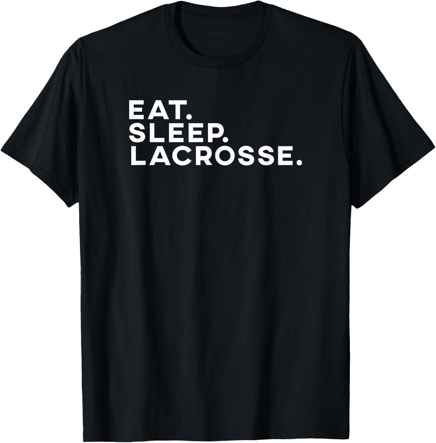 Eat Sleep Lacrosse Vintage Retro Lacrosse Stick Gift T-Shirt - T-Shirt | Black