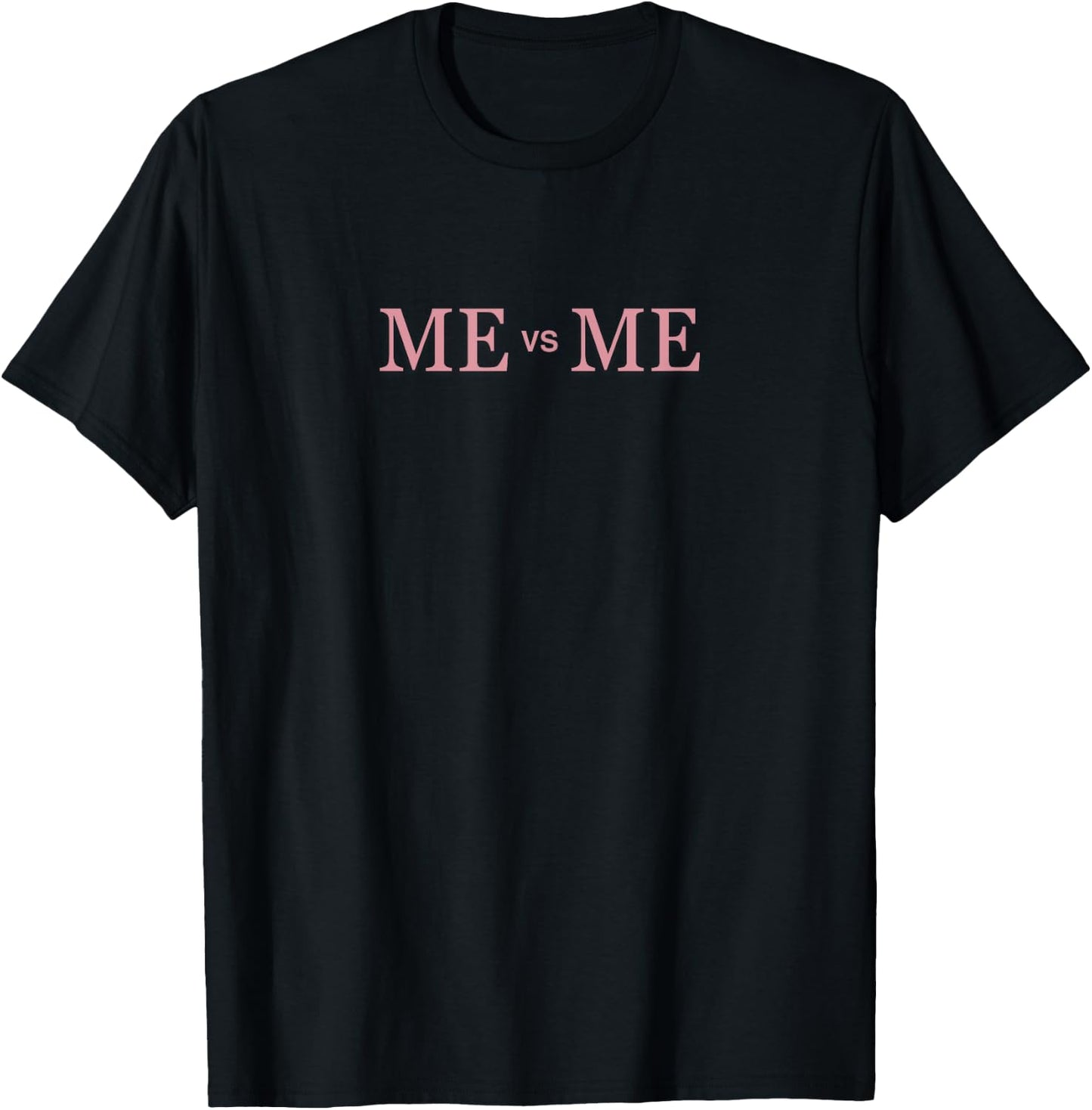 Gym Pump Cover Me vs Myself Workout Top Self Motivation T-Shirt - T-Shirt | Black
