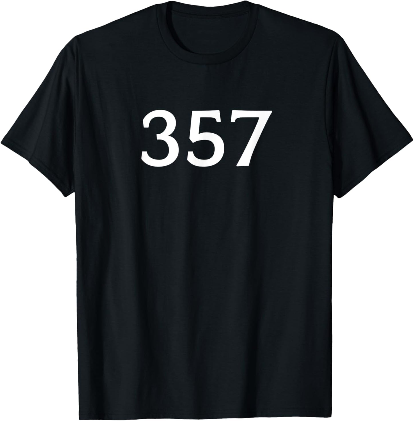 Number 357 , # Jersey Sports Birthdays T-Shirt - T-Shirt | Black