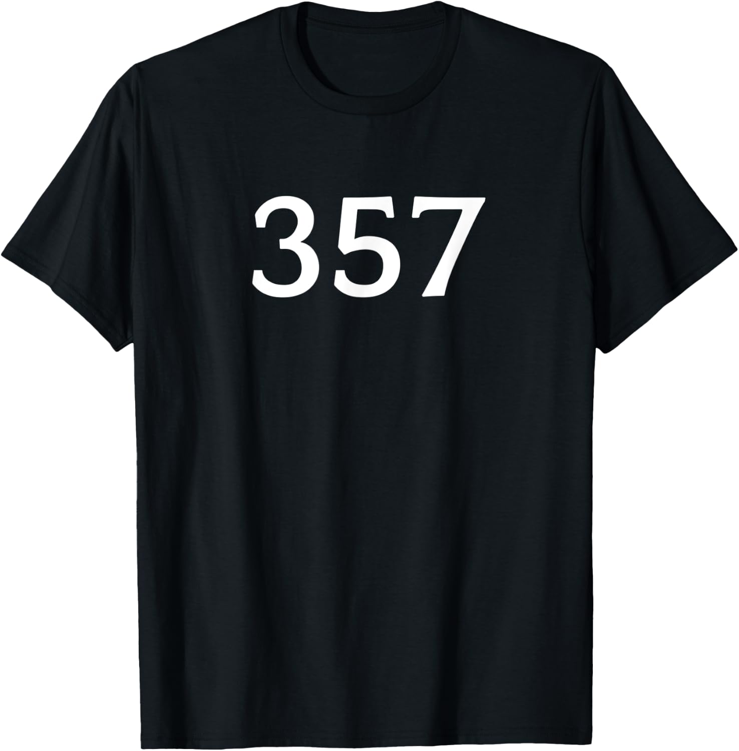 Number 357 , # Jersey Sports Birthdays T-Shirt - T-Shirt | Black