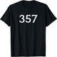Number 357 , # Jersey Sports Birthdays T-Shirt - T-Shirt | Black