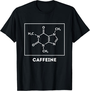 Caffeine Molecule Chemical Formula For Coffee lover Funny T-Shirt - T-Shirt | Black