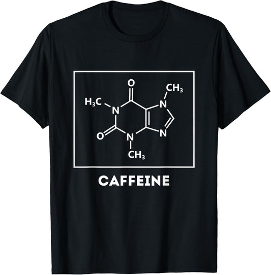 Caffeine Molecule Chemical Formula For Coffee lover Funny T-Shirt - T-Shirt | Black