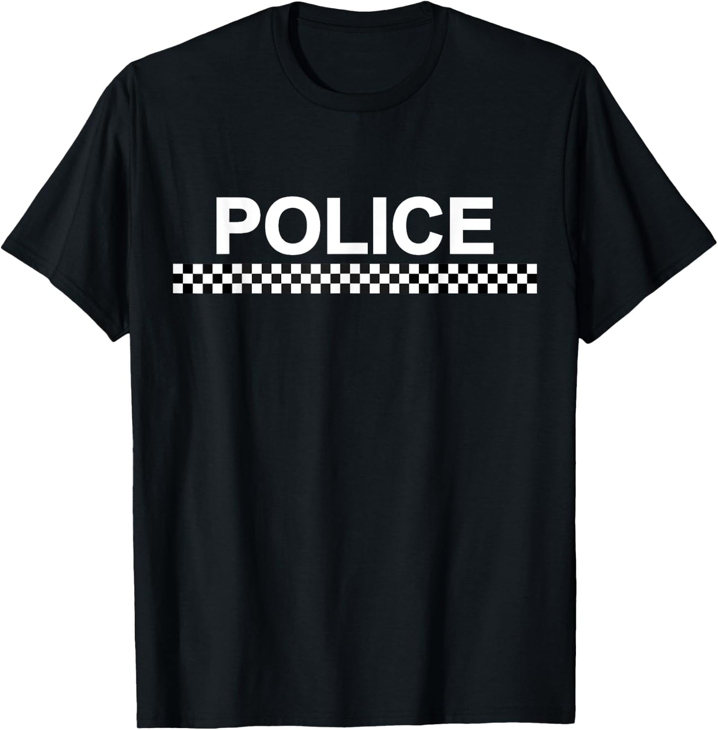 Police Costume Uk British Black and White T-Shirt - T-Shirt | Black
