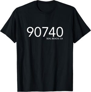 My Happy Place Is 90740 Seal Beach CA California T-Shirt - T-Shirt | Black