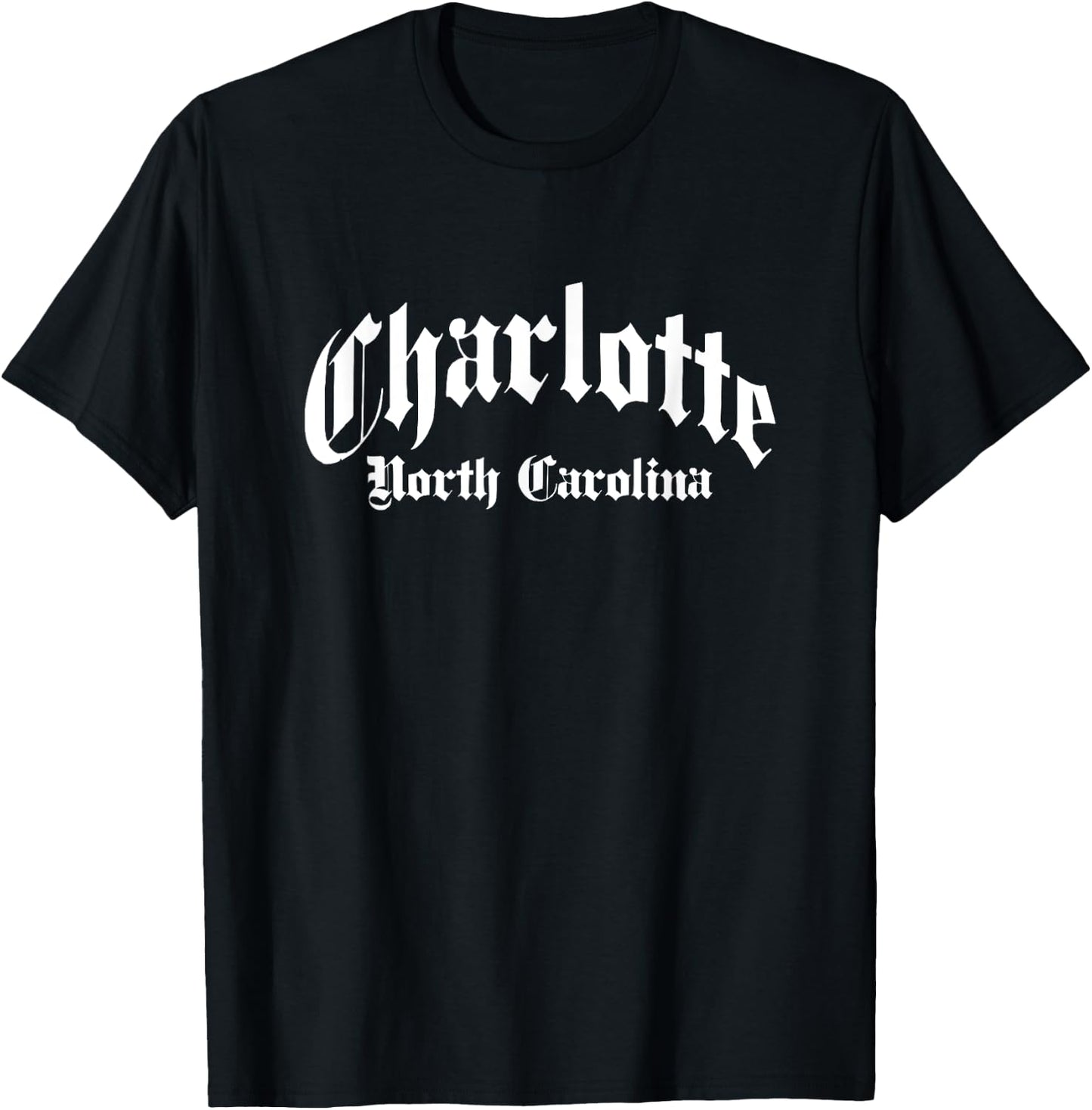 Charlotte - NC - Gothic / Old School Design - Classic T-Shirt - T-Shirt | Black