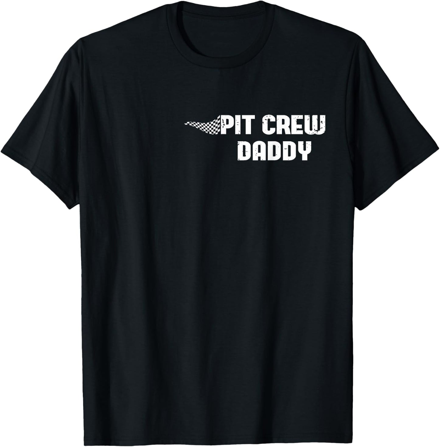Pit Crew Daddy Racing Car Family Matching Birthday Party T-Shirt - T-Shirt | Black