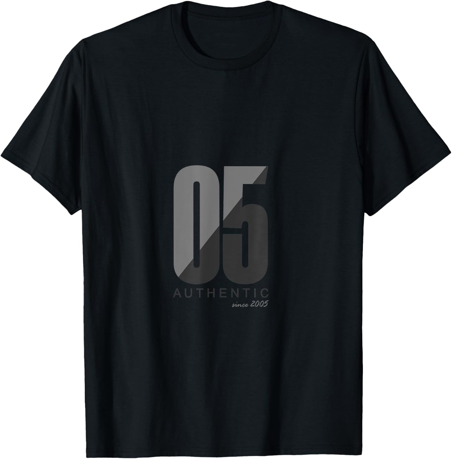 05 Born in 2005, Year of Birth Authentic T-Shirt - T-Shirt | Black