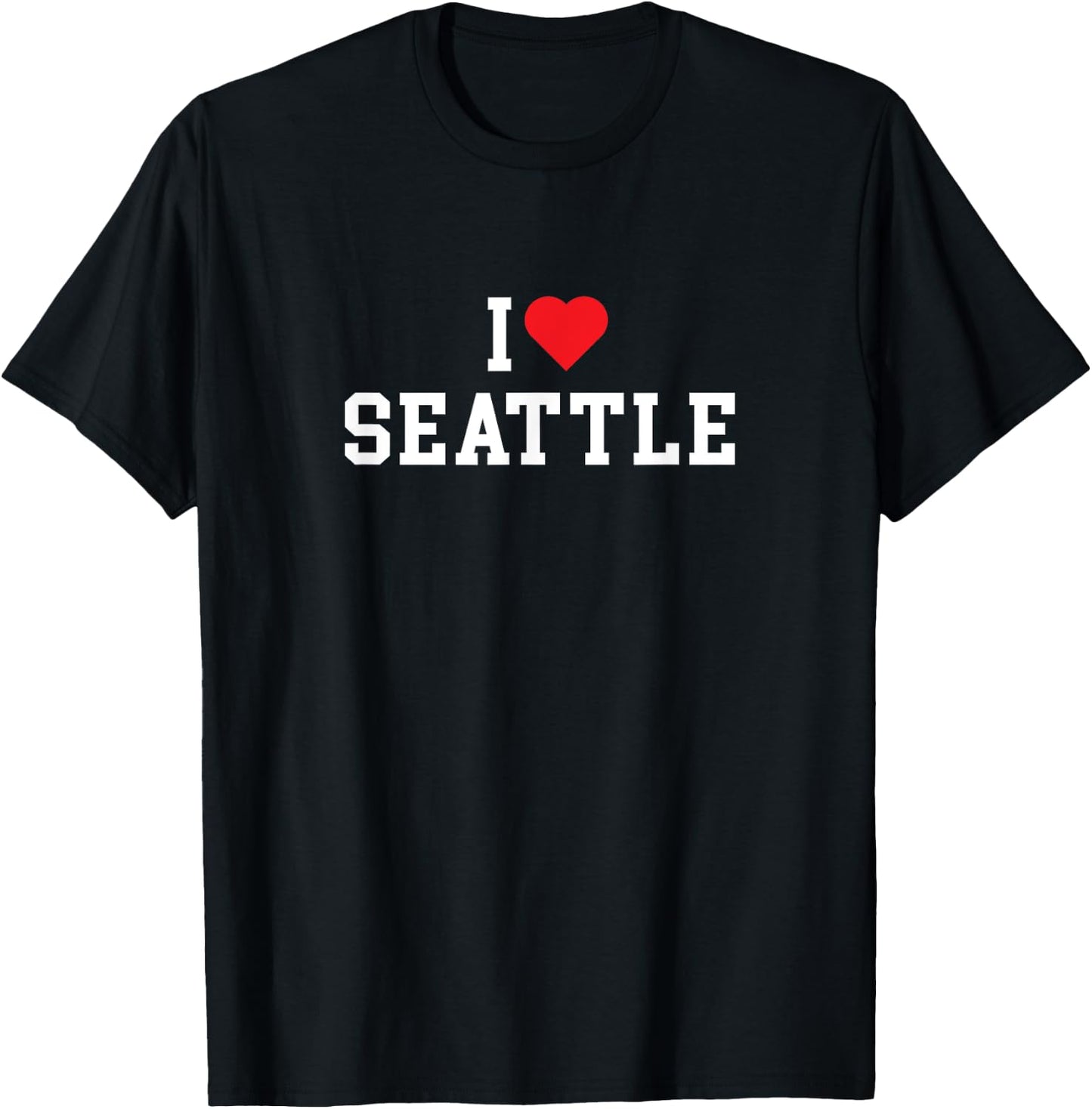 Seattle - I Love Seattle - Washington - Classic T-Shirt - T-Shirt | Black