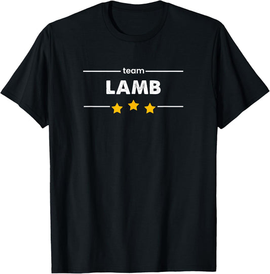 Family Name Surname or First Name | TEAM LAMB T-Shirt - T-Shirt | Black