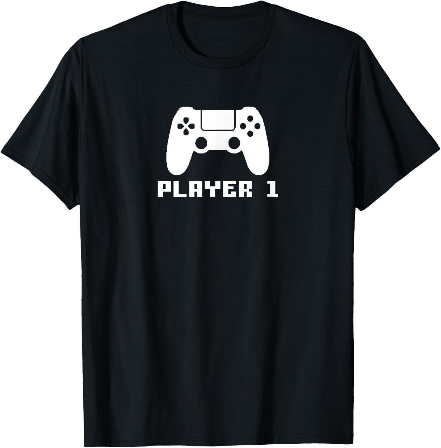 Player 1, Matching Gamer Player 1 Player 2 Couple Video Game T-Shirt - T-Shirt | Black