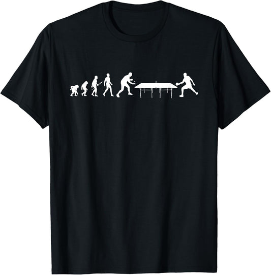 Evolution Of Table Tennis Player - Sports Tournament Lover T-Shirt - T-Shirt | Black
