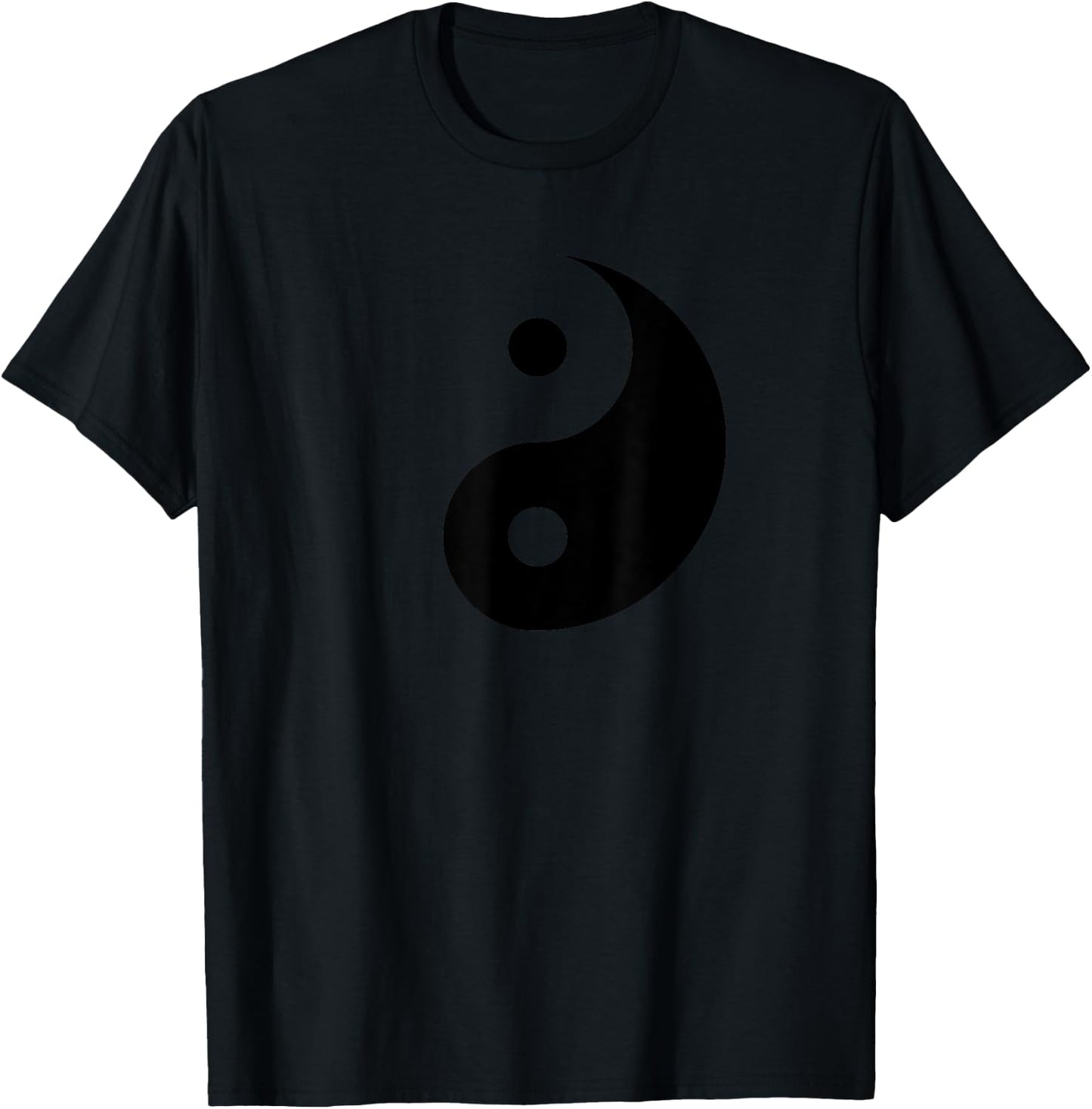 Miftees Yin Yang -Adults Blue Yin Yang T-Shirt - T-Shirt | Black