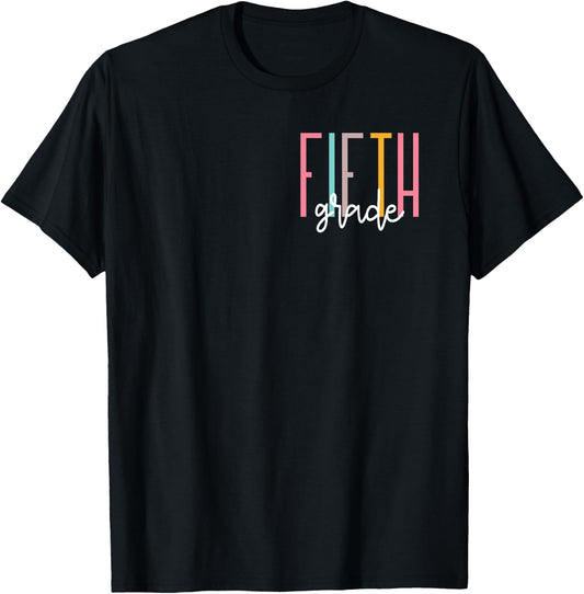Fifth Grade Girls Boys Teacher Team 5th Grade Squad T-Shirt - T-Shirt | Black