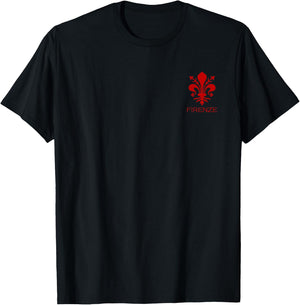 Flag of Florence Italy Tuscany Firenze Emblem Arms T-Shirt - T-Shirt | Black
