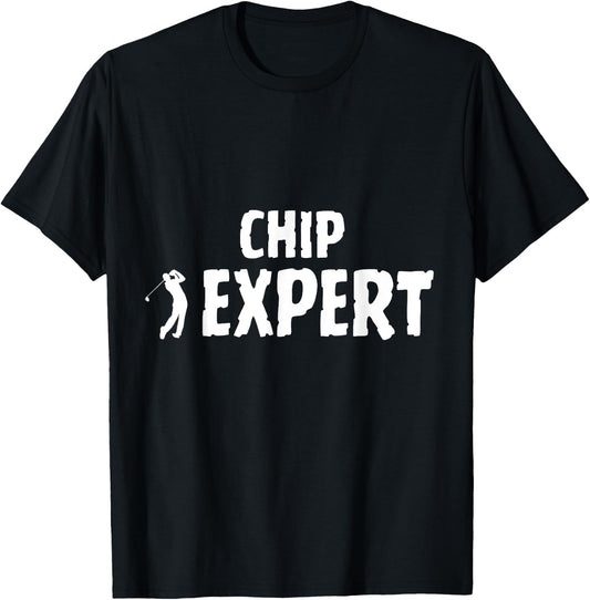 Golf Golfing Terminology Chip Shot Swing Expert T-Shirt - T-Shirt | Black