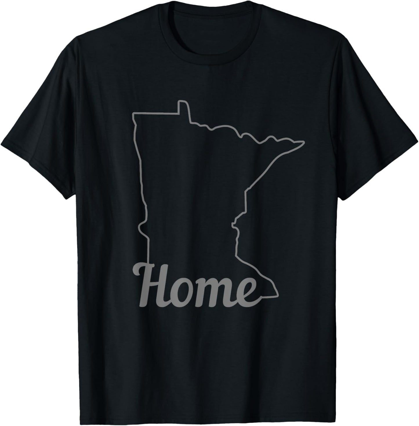 Minnesota Home State Map Pride Vintage T-Shirt - T-Shirt | Black