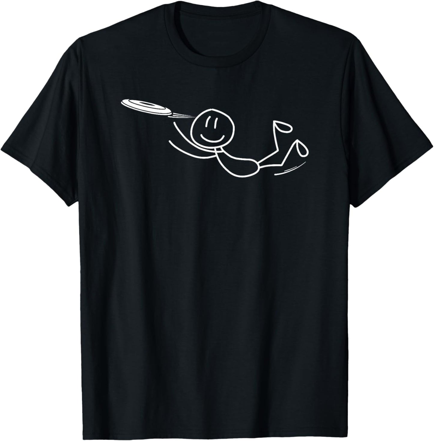 Frisbee Stickman Disc Golf Funny Ultimate Frisbee Game T-Shirt - T-Shirt | Black