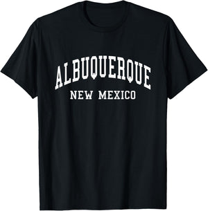 Albuquerque - New Mexico - Throwback Design - Classic T-Shirt - T-Shirt | Black