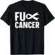 FUCK CANCER Lung Cancer Awareness White Ribbon T-Shirt - T-Shirt | Black