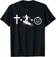 Jesus and surf makes me happy, Gift Christian surfers. T-Shirt - T-Shirt | Black