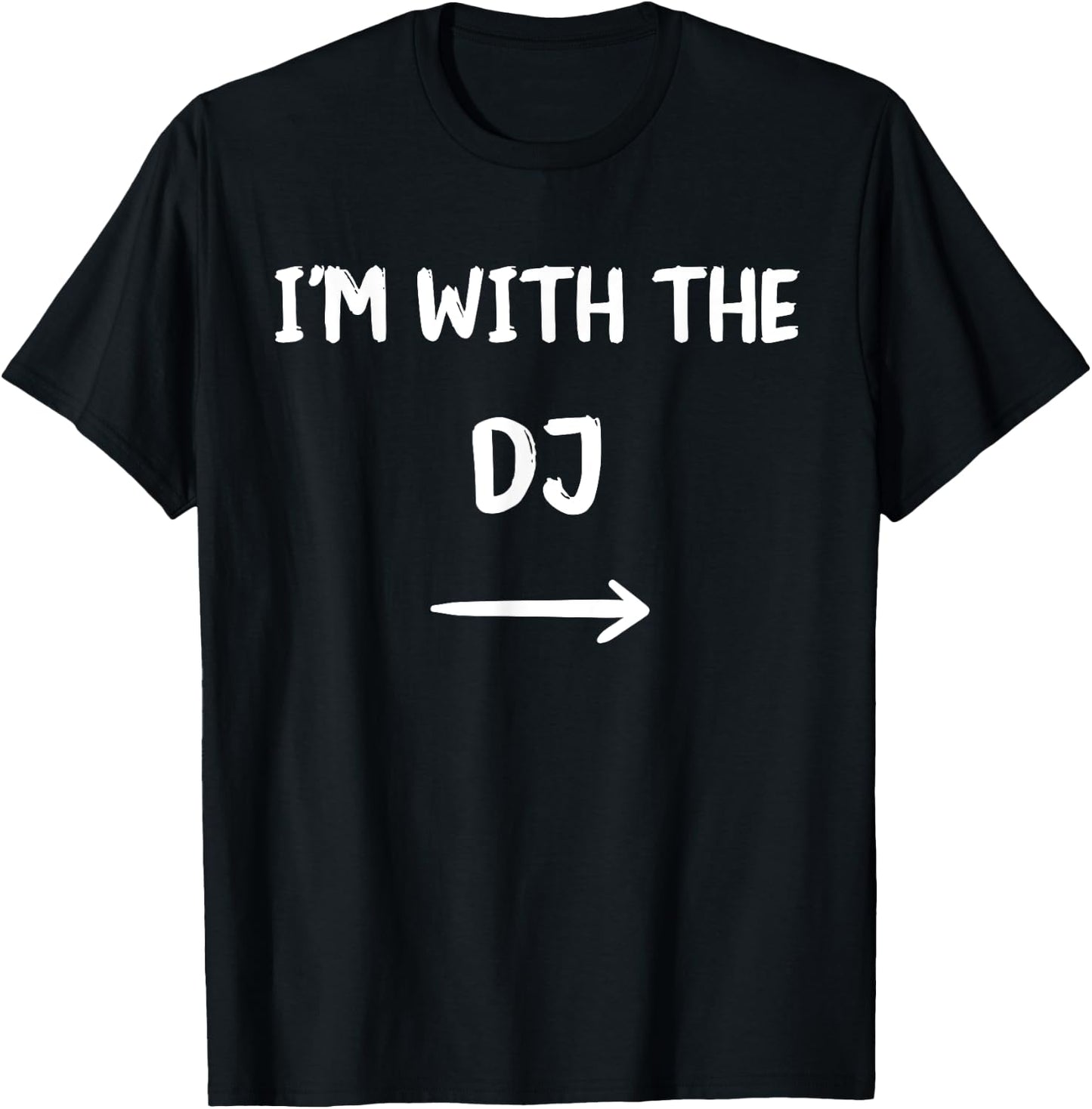 I'm With DJ Halloween Costume Party Matching Couples T-Shirt - T-Shirt | Black