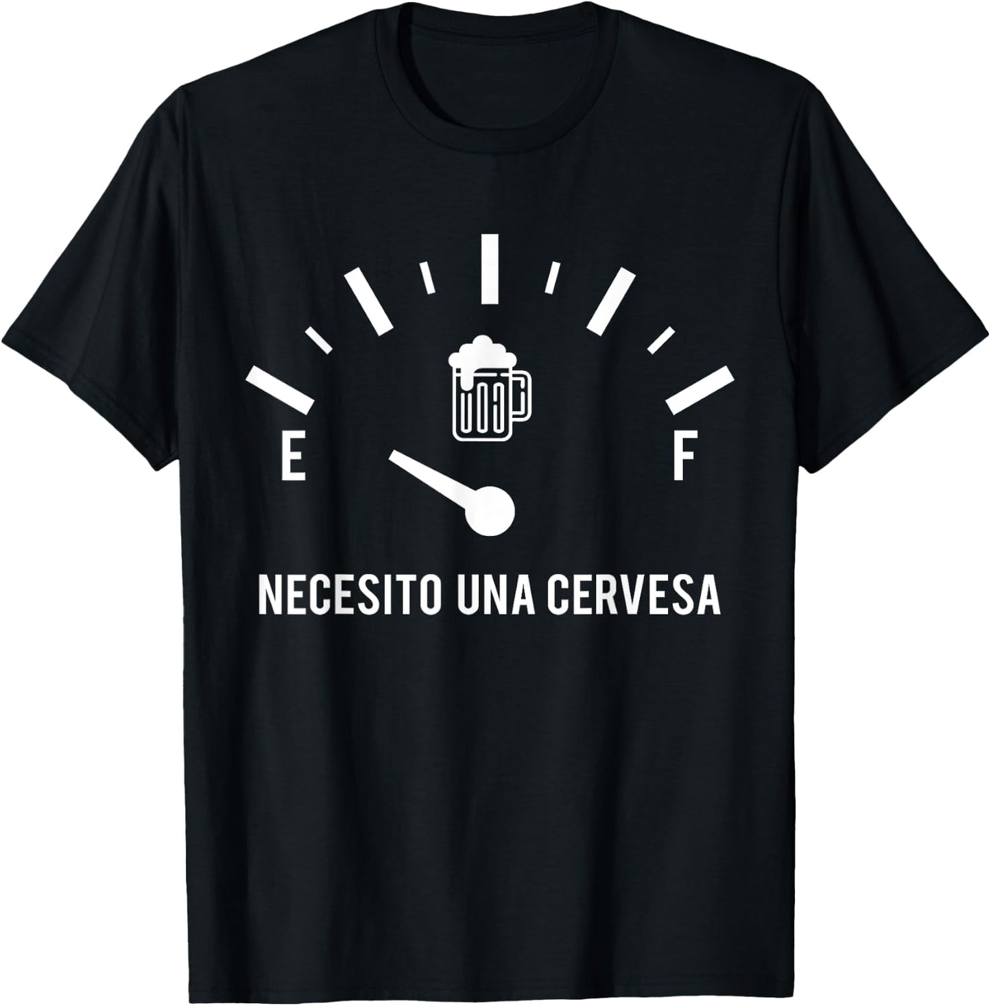 Mexican Beer Necesito Una Cervesa Funny Spanish I Need Beer T-Shirt - T-Shirt | Black