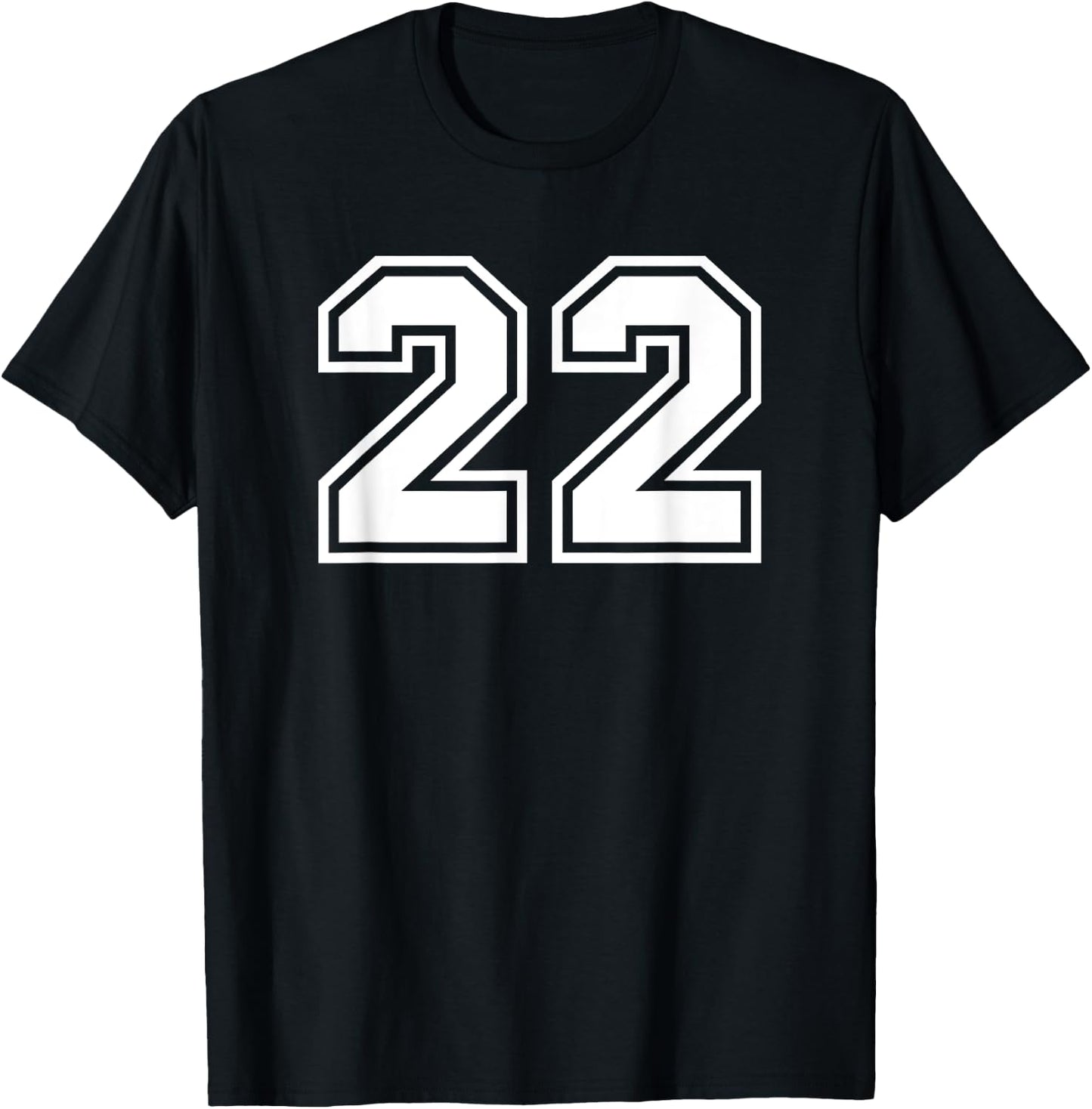 Number #22 Sports Jersey Lucky Favorite Number T-Shirt - T-Shirt | Black