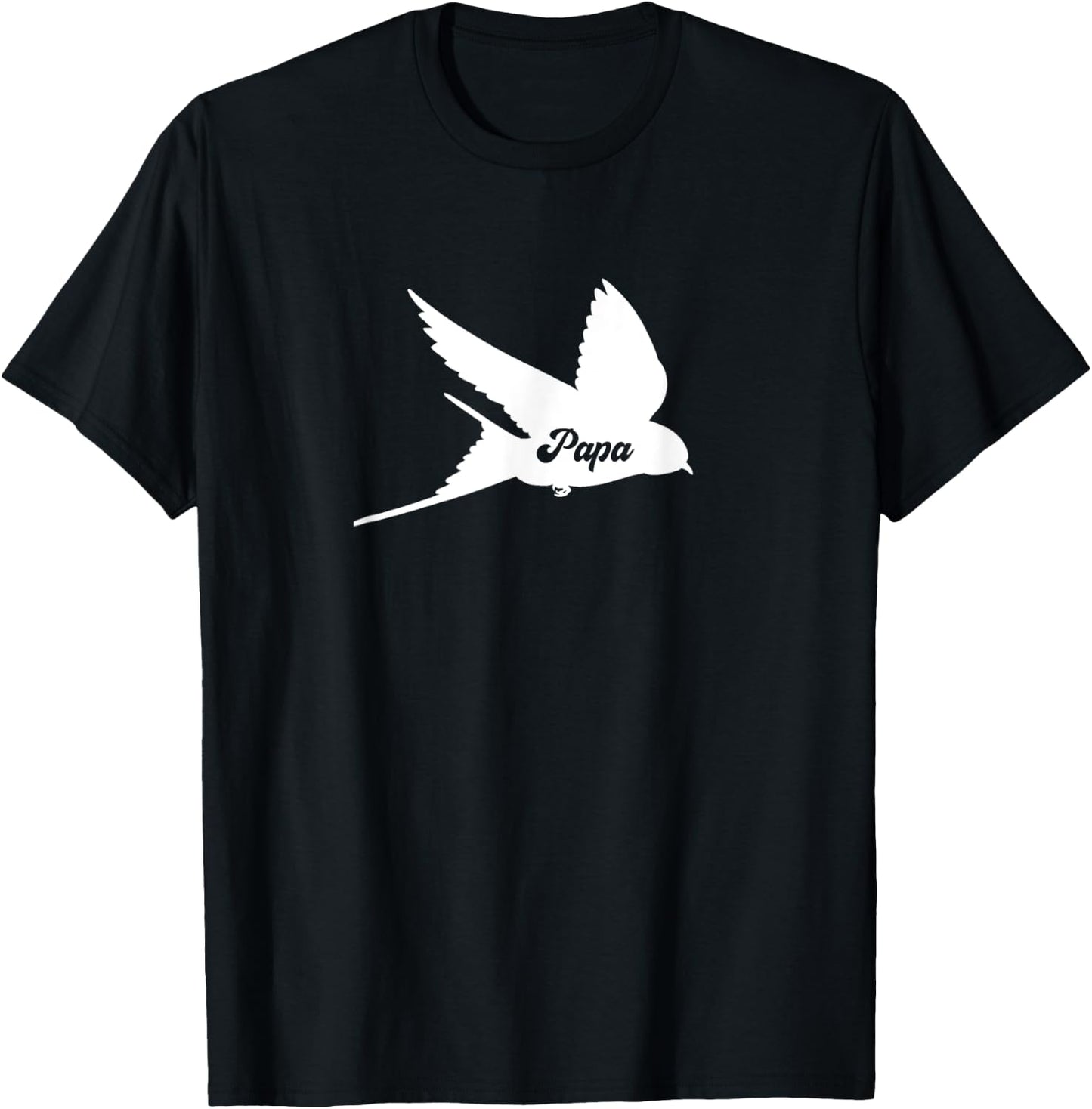 Papa Humming Bird Dad Funny Family Matching T-Shirt - T-Shirt | Black