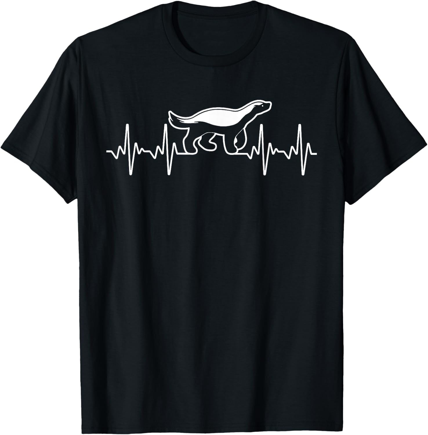 Cute Honey Badger Art Women Kids Honey Badger Lovers T-Shirt - T-Shirt | Black